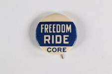 Early 1960s CORE “Freedom Ride” Civil Rights Pinback Button picture