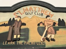 Vintage Wood St. MATTHEW  GOLF CLUB AUTHENTIC Regular Sign picture