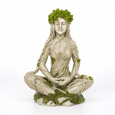 Forest Tree Goddess Statue Resin Meditation Figurine Indoor Outdoor Decor picture