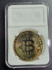 2025  BITCOIN, GOLD PLATED, COMMEMORATIVE COIN  picture
