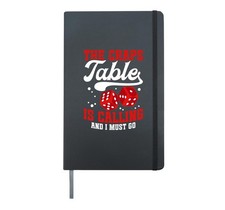 Craps Casino Dice Game Gambling Hardcover Journal, Black picture