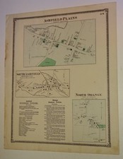 1871 map of Ashfield and Orange MA taken from F.W. Beers & Co Franklin Co. Atlas picture