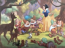 Vintage Walt Disney Productions Snow White Seven Dwarfs Movie Poster Memorabilia picture