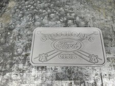 Vintage Cast Aluminum  Car Club Plaque CROSSROADS FORD CLUB Old stock picture