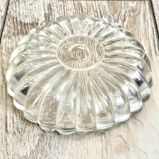 Vintage Bubble Ribbed Glass Small Desk Lamp Base Lamp Part picture