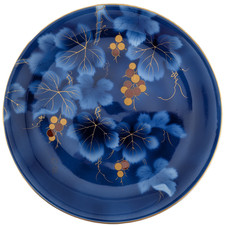 Fukagawa Seiji 1975 Japanese Arita Porcelain Plate Blue Grapes picture