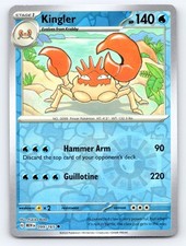 Kingler 099/165 Uncommon 151 Pokemon Reverse Holo Lightly Played picture