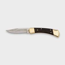 Buck 110 Folding Pocket Knife Classic Lockback Wood Handle picture