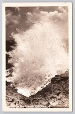 RPPC The Blow Hole Honolulu Hawaii Vintage Real Photo Postcard picture