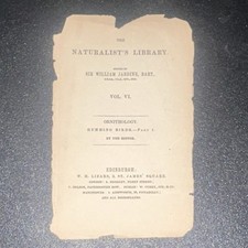 The Naturalist's Library Vol. VI Ornithology Humming Birds Sir William Jardine … picture