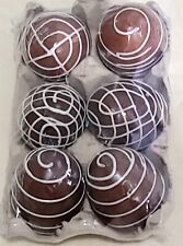 Victorian Trading Co 6 Faux Chocolate Eggs in Crate 7A picture