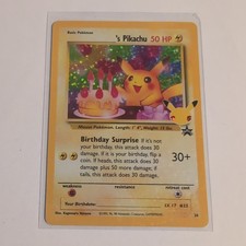 Pokemon TCG Birthday Pikachu Holo Card Celebrations Series Promo picture