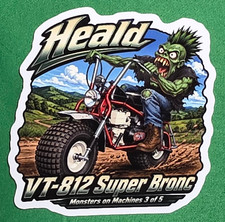 Heald VT-812 Super Bronc 9x9cm Durable Die-Cut Vinyl Sticker Number 3 of 5 picture