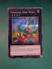 Yugioh Asian English OCG ES02-AE059 Diamond Dire Wolf secret rare picture