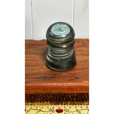 Vintage Aqua Blue Green Glass Telegraph Telephone Insulator Heavy Dome Top picture