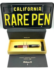 PELIKAN M600 Fountain Pen RED STRIPE 14K MED  nib MINT or UNUSED Boxed picture