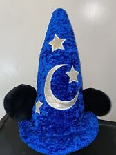 Walt Disney World Mickey Mouse Fantasia Blue Sorcerer Wizard Hat Ears picture