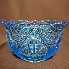 Vintage Kemple McKee Cobalt Blue Bowl Dish Saw Tooth Edge Pressed picture