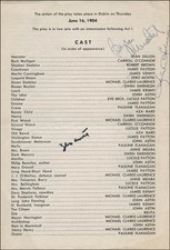 ULYSSES IN NIGHTTOWN BROADWAY CAST - SHOW BILL SIGNED WITH CO-SIGNERS picture