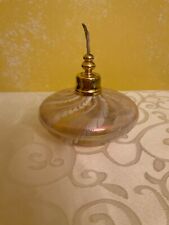 VTG SILVESTRI PINK SWIRLED MODERN ART GLASS PERFUME BOTTLE - excellent condition picture