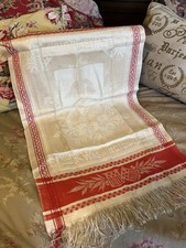 2854🌟Vtg Antique World’s Fair 1876 Figural Linen Damask Show Towel Washington picture