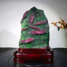 13.75LB Top Natural Raw Zoisite Quartz Crystal Mineral Specimen Healing +stand picture