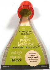 Major Seal Corp Perfect Bottle Cap 1955 Vintage Orange Stocking Stuffer USA Made picture