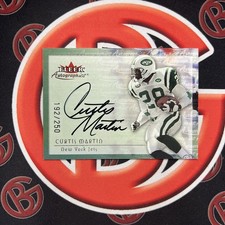 2000 Curtis Martin New York Jets 192/250 Fleer Autographics COA picture