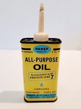 VINTAGE EMPTY PANEF QUALITY ALL PURPOSE OIL-4 OZ-GOOD CONDITION picture