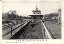 Sanbornville NH B. & M. R.R. Station W. S. Davis c1900s-10s Vintage Postcard picture