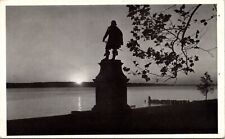 Historic Captain John Smith Monument Jamestown Virginia BW Postcard picture