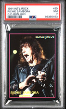 1994 RICHIE SAMBORA BON JOVI Ultra Figus Rock Cards #80 PSA 7 Pop 1 Highest picture
