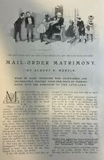1908 Matrimony Mail Order Brides Marion Grey of Elgin Illinois illustrated  picture