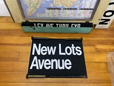 NY NYC SUBWAY ROLL SIGN NEW LOTS AVENUE BROOKLYN ELEVATED STATION FLATLANDS ART picture