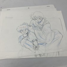 Anime Inuyasha movie douga Miroku and Shippo production sketches Lot Of 4 picture