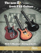 2013 PRS S2 Series guitars advertisement 8 x 11 guitar ad print picture