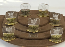 Set of 7 Vintage Czech INTAGLIO GLASS PLACE HOLDERS Dancers picture