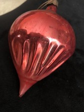 Vintage  HEIM ? Pink  Parachute Glass Christmas Ornament picture
