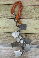 Vintage AA Sobriety Keychain Lot 30 Days 1-6 Years We Care Metal Tags picture