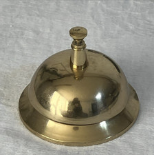 Antique Hotel Desk Bell Vintage Service Counter Bell Solid Brass Reception Call picture
