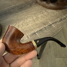 Peterson Irish Whiskey Tobacco Pipe, Brown Bowl, Black Stem, Gold Band picture