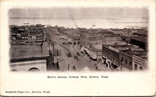 Postcard Hewitt Avenue, Looking West in Everett, Washington picture