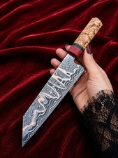 Handmade Copper Damascus Steel Chef Knife – Premium Resin Handle, Kitchen Gift picture