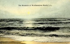 Vintage Postcard Westhampton Beach NY The Breakers Ocean Waves Long Island picture