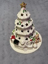 Lenox Bone China 8” Ornate Lighted Holiday Christmas Tree Decoration Figurine picture