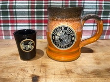 DEATH WISH COFFEE HEADLESS HORSEMAN TANKARD & SHOT GLASS Deneen Pottery 541/3000 picture