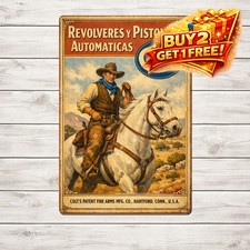 1925 Colt Firearms Vintage Reproduction Tin Sign Metal Wall Art 8x12 picture