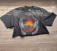 Vintage 2000 NYC Harley Davidson Cropped T Shirt picture