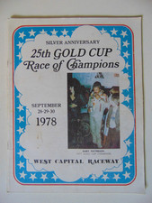 Vintage 1978 25th Gold Cup Race of Champions Program-West Capital Raceway picture