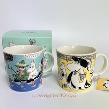 ARABIA Moomin Mug Set of 2 Opera Simple Joy Blue Japan Limited Scope picture